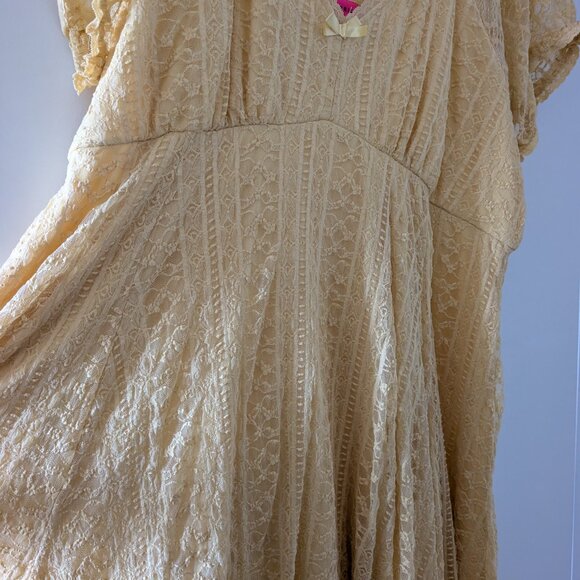 Betsey Johnson X TORRID ElYellow Lace Dress - Picture 2 of 5